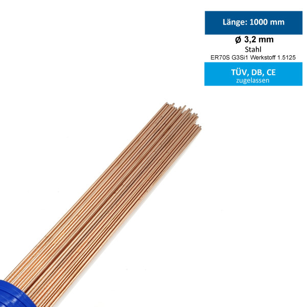WIG-Schweißstab WSG2 Stahl 3,2mm