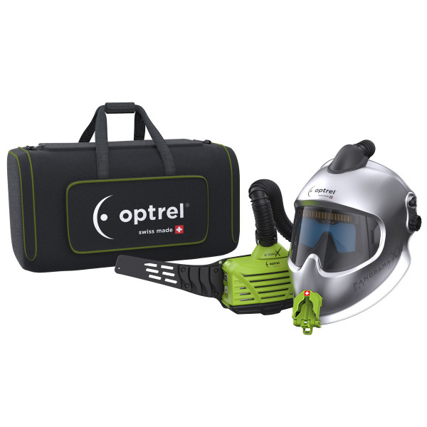 Optrel Panoramaxx CLT silber Frischlufthelm & e3000X Atemschutzeinheit