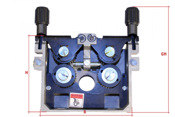 Drahtvorschubgetriebe DVGE 5, Rollengröße 37mm, Rollenzahl 4