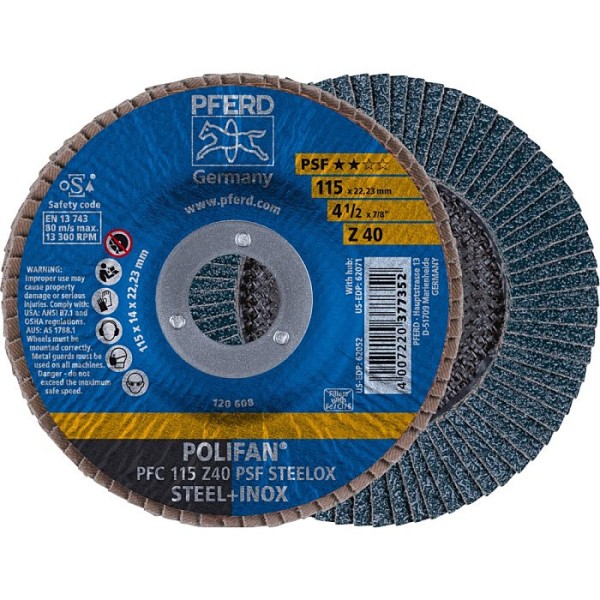 PFERD POLIFAN-Fächerscheibe PFC 125 Z PSF STEELOX 67764125