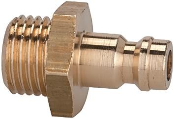 Einstecknippel mit Aussengewinde NW 5,0 Messing