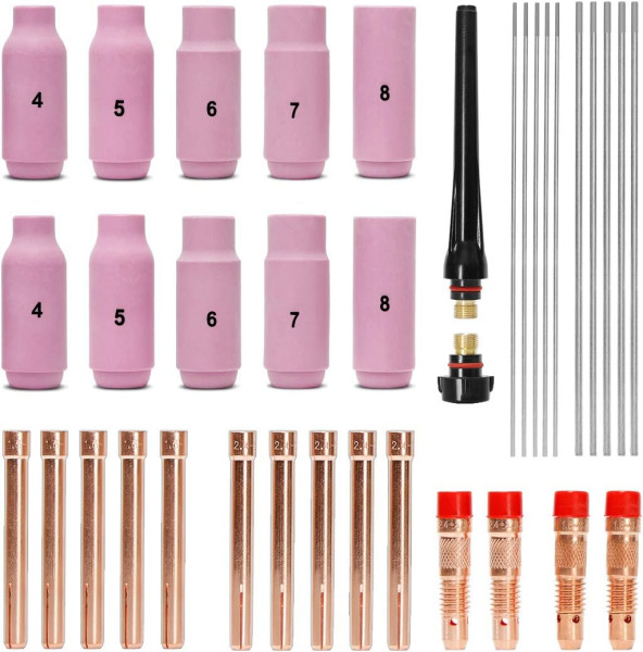 WIG Brenner Verschleißteil Set WP 26 / 17 / 18 / SR-17 36 Teile