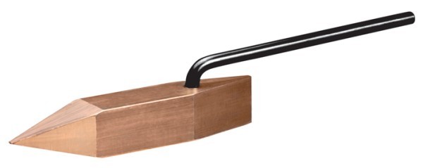 GOK Kupferstück massiv Spitzform