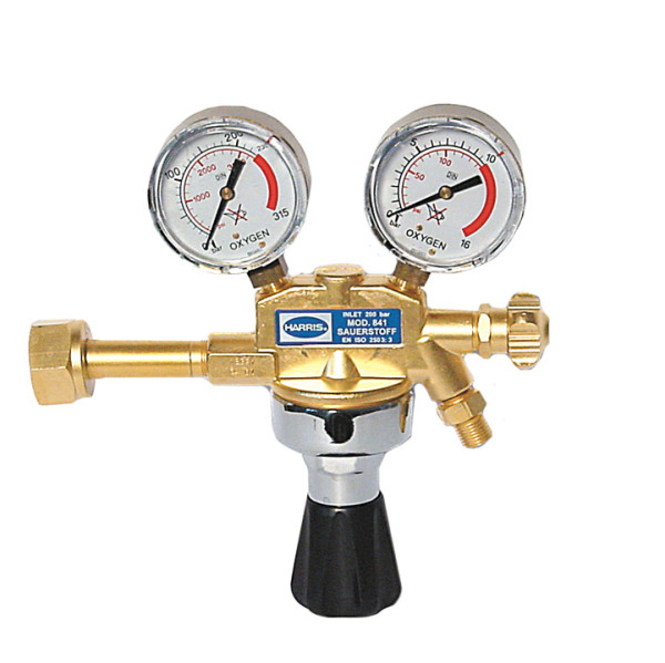 Harris Druckminderer Sauerstoff 200bar 0-10bar Absperrventil