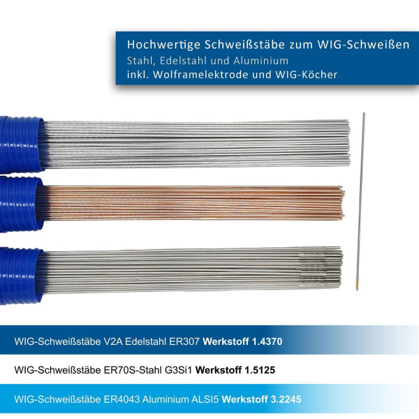 WIG-Stäbe 3er Set WSG2/AlSi5/307Lsi 3,2mm