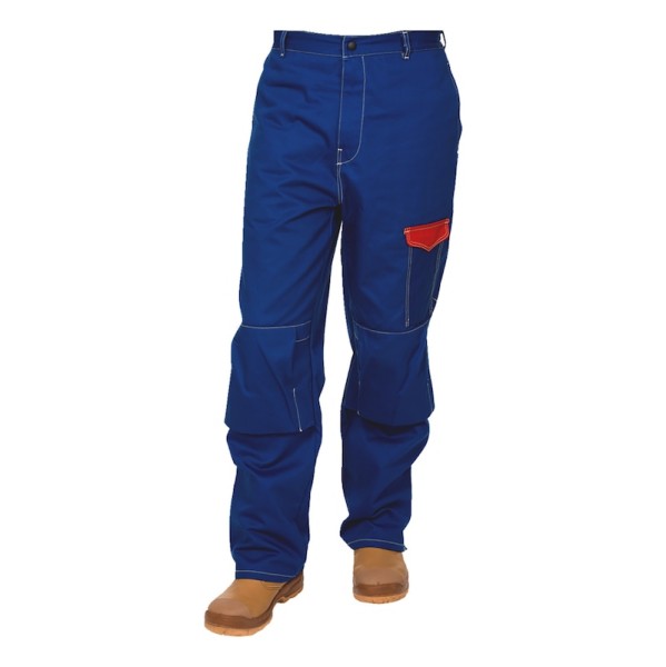 WELDAS Fire Fox Schweißerhose blau, aus 305 g/m² feuerresistenter Baumwolle, EN 470-1