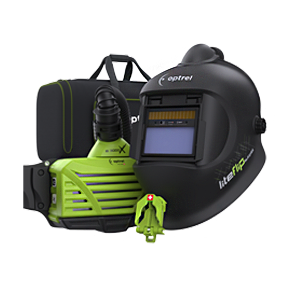 Optrel LiteFlip Autopilot Frischlufthelm & e3000X Atemschutzeinheit