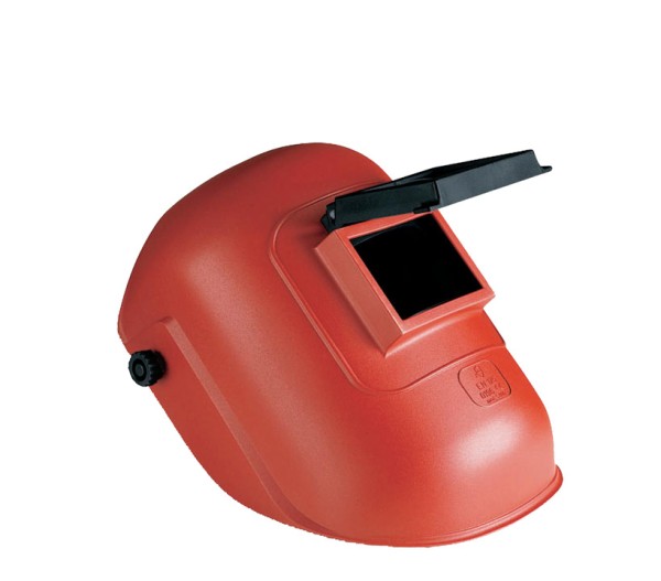 Kopfhaube, Klappdeckel, rot