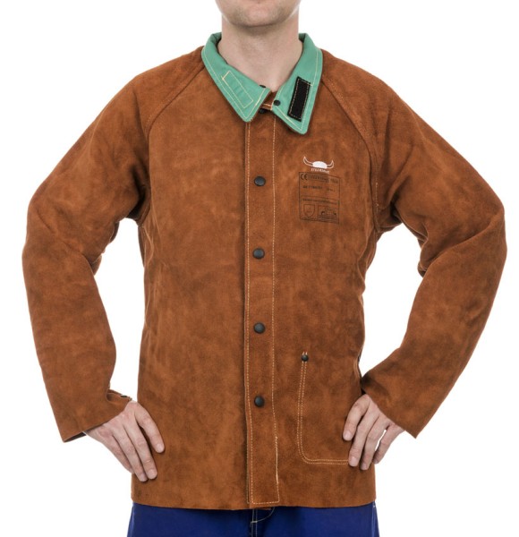 Schweißerschutzjacke Lava Brown mit Probaneinsatz
