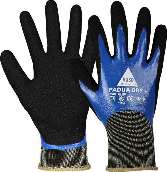 Hase PADUA DRY +, 5-Fg.-Sicherheitshandschuhe, Nylon/Nitril
