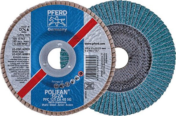 PFERD POLIFAN®-Fächerscheibe PFC 125 SG/22,23 67750308