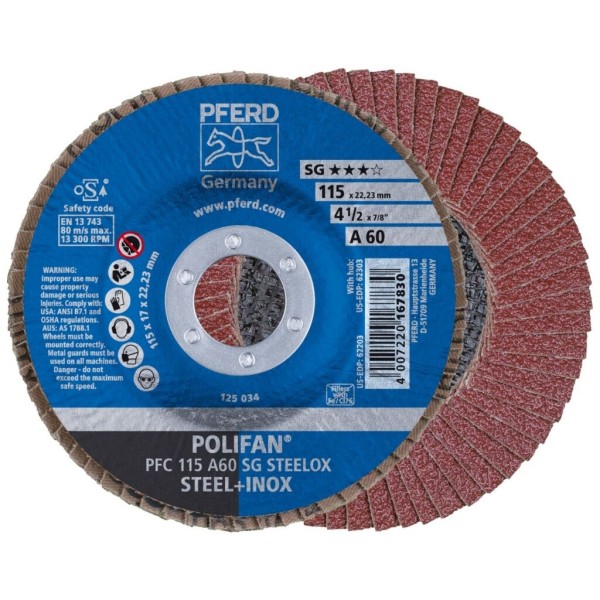 PFERD POLIFAN®-Fächerscheibe PFC 115 ZA 60 SG/22,23 67750206