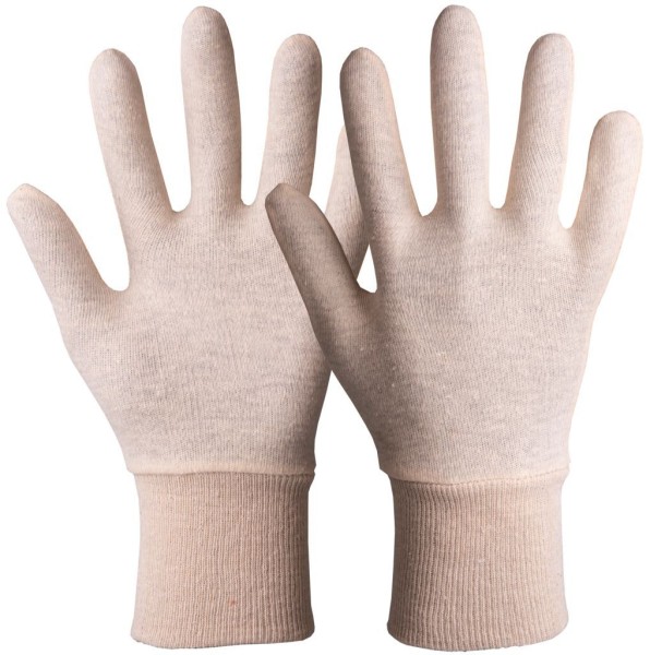 Hase LÜTTICH, Montage-/Unterziehhandschuh mit Strickbund, natur