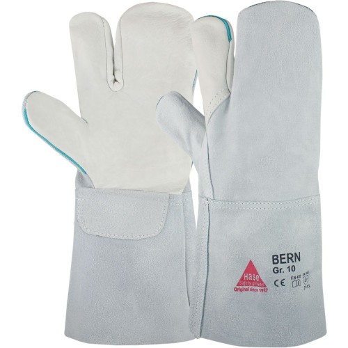 Hase BERN Schweißerhandschuh Rindnarben-/Spaltleder 3 FG-Ausf.
