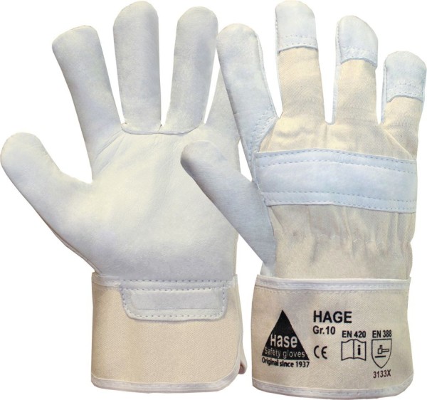 Hase HAGE, 5-Fg.-Sicherheitshandschuhe aus Vollleder