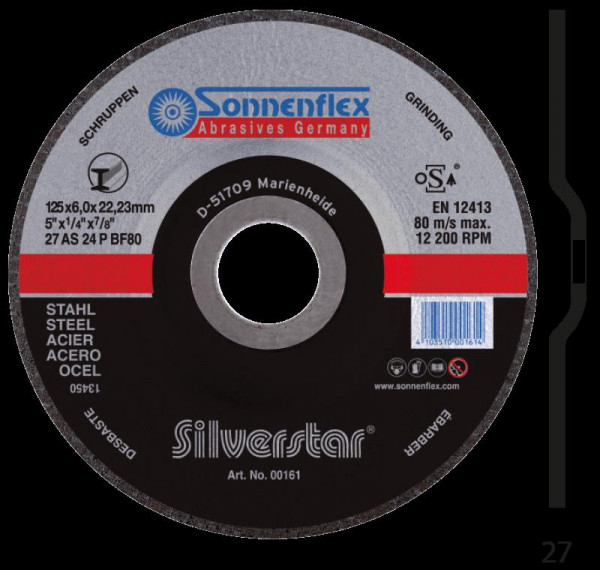 Sonnenflex Silverstar Schruppscheibe Stahl