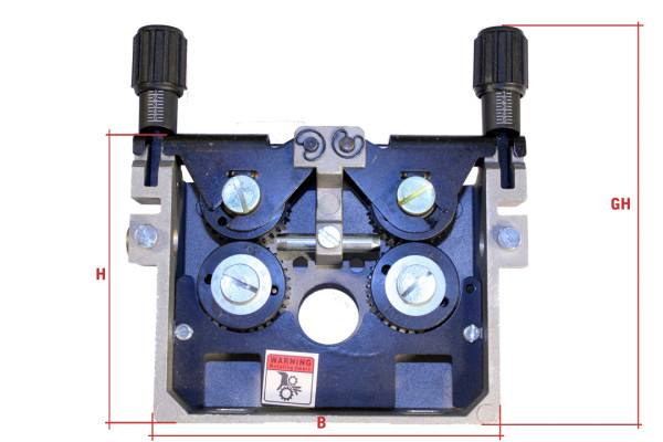Drahtvorschubgetriebe DVGE 5, Rollengröße 37mm, Rollenzahl 4