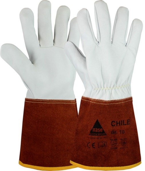 Hase CHILE Schweißerhandschuh aus Schafsnappaleder natur/braun