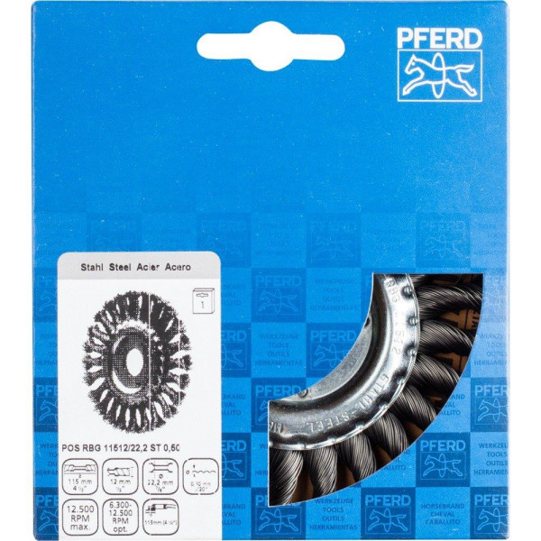 PFERD Rundbürste, gezopft POS RBG 12512/22,2 INOX 0,35 43303006