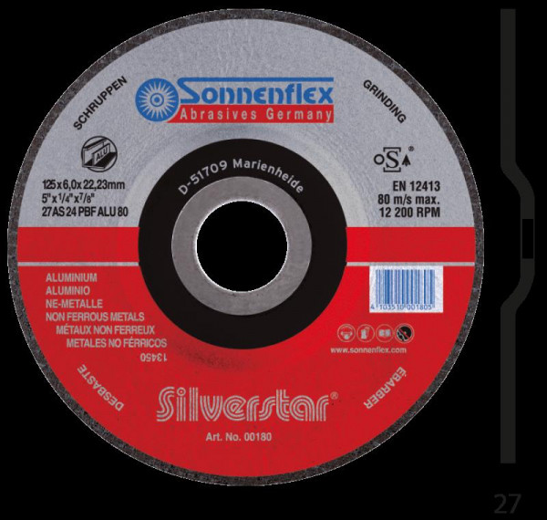 Sonnenflex Silverstar Schruppscheibe Aluminium