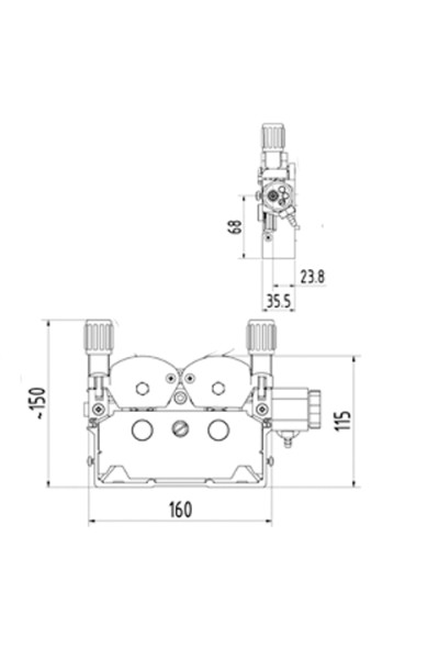 SwissFeed SF 420, 4-Rollen Drahtvorschubgetriebe, ohne Motor