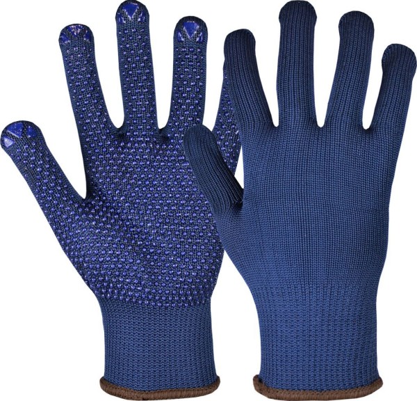 Hase NAMUR Blue, 5-Fg.-Sicherheitshandschuhe, Nylon/BW-Strick genoppt