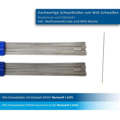 10 Kg AlMg3 Schweißdraht – 2,0 Mm X 1000 Mm, Für WIG/TIG Schweißen, Werkstoff 3.3536