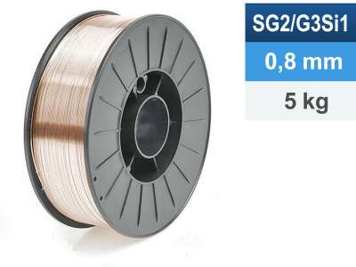 Produktbild von 15 Kg SG2 Schutzgasschweißdraht 0,8 Mm – MIG/MAG Draht G3Si Zum Schweißen