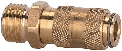 Schnellverschlusskupplung mit Außengewinde NW 2,7 G1/8" Messing