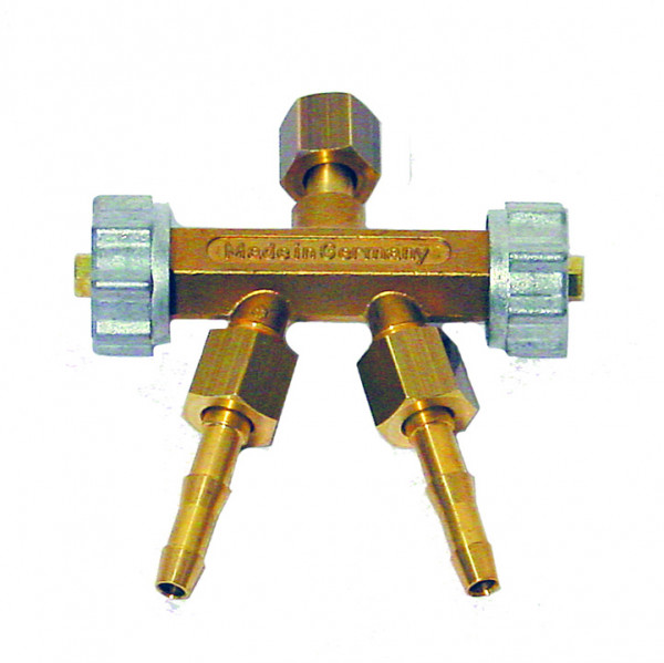 Doppelabzweigventil, G1/4R Sauerstoff