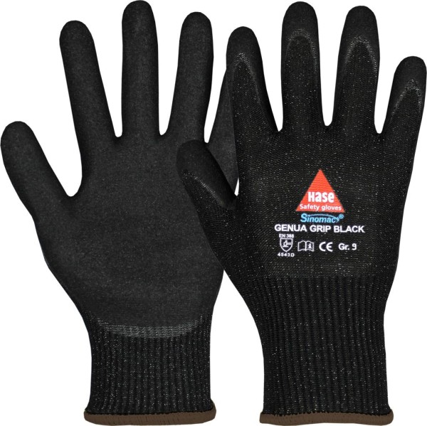 Hase GENUA GRIP BLACK Sicherheitshandschuhe schnittfest