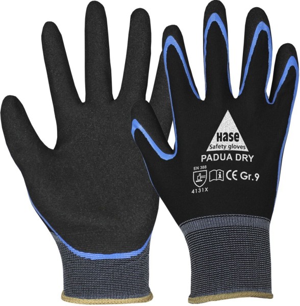 Hase PADUA DRY, 5-Fg.-Sicherheitshandschuhe Nylon/Nitril