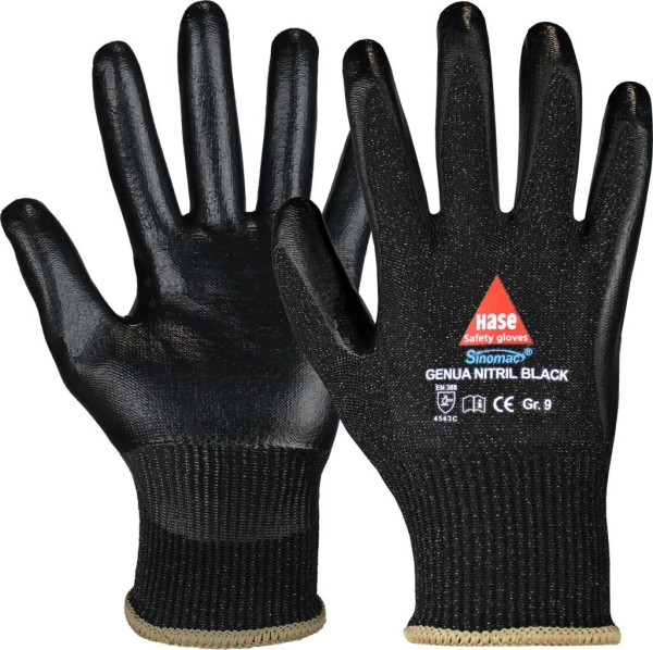 Hase GENUA NITRIL BLACK Sicherheitshandschuhe schnittfest