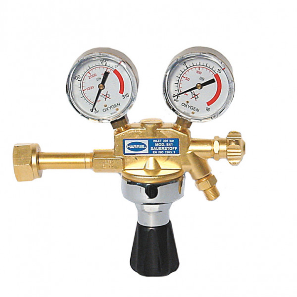 Harris Druckminderer Sauerstoff 200bar 0-10bar Absperrventil