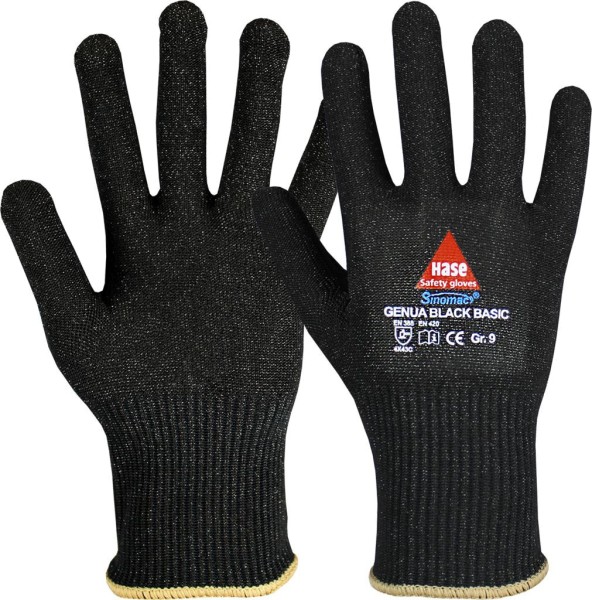 Hase GENUA BLACK BASIC Sicherheitshandschuhe schnittfest